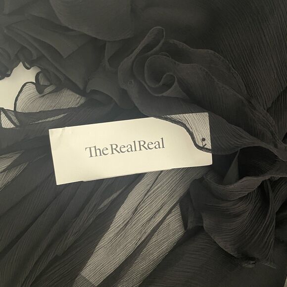 Tadashi Shoji Collection Silk Cocktail Party Dress Size 10 Pleated Chiffon - Picture 11 of 16